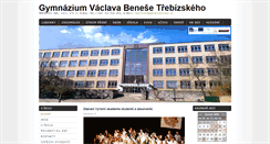 Desktop Screenshot of gymnaziumslany.cz