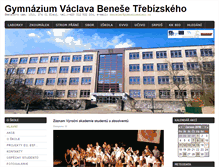 Tablet Screenshot of gymnaziumslany.cz